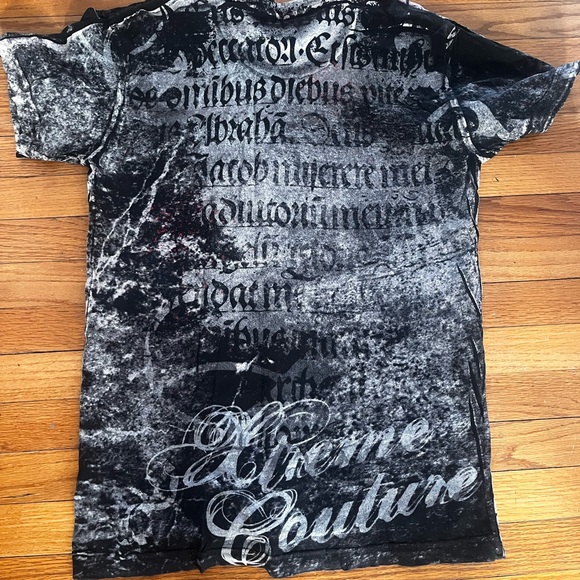 Xtreme Couture Graphic Skull and Snake Print T-Shirt - Picture 2 of 2